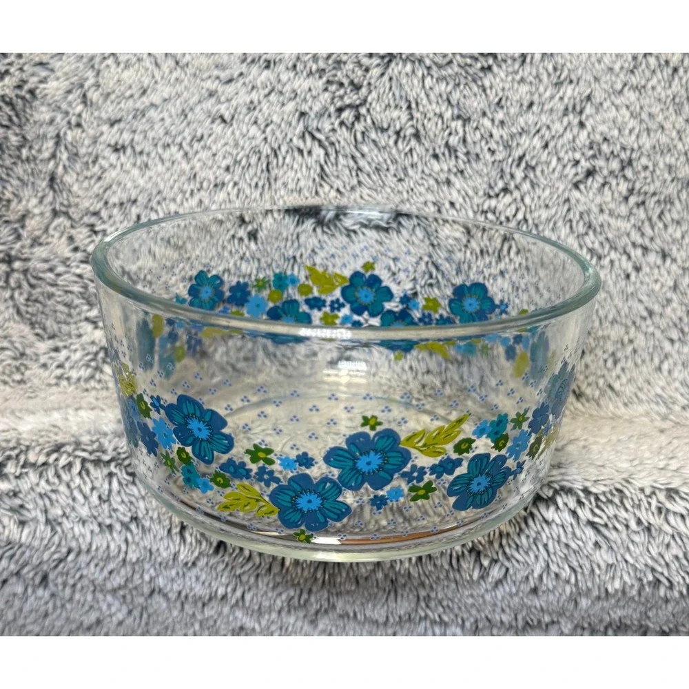 The Pioneer Woman Dazzling Dahlias Glass Storage Bowl 4‎ Cups 1 Qt No Lid Floral
